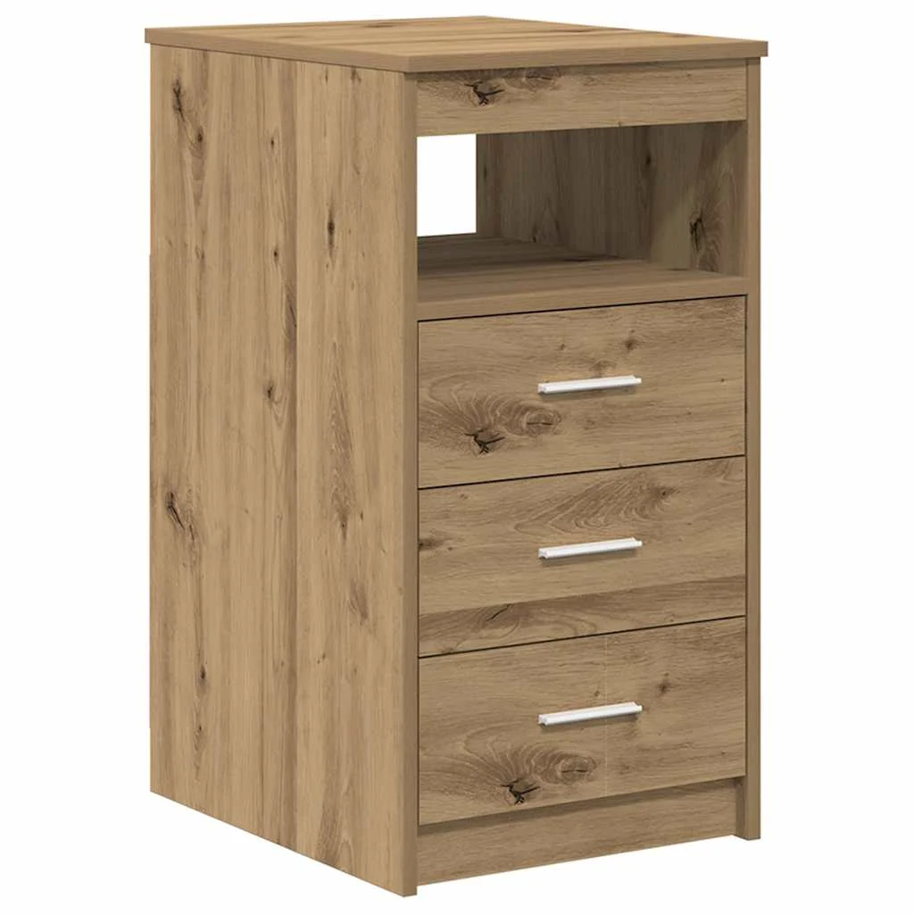 Bureau avec armoire 140 x 50 x 76 cm chêne artisanal bois d'ingénierie – vue de dessus