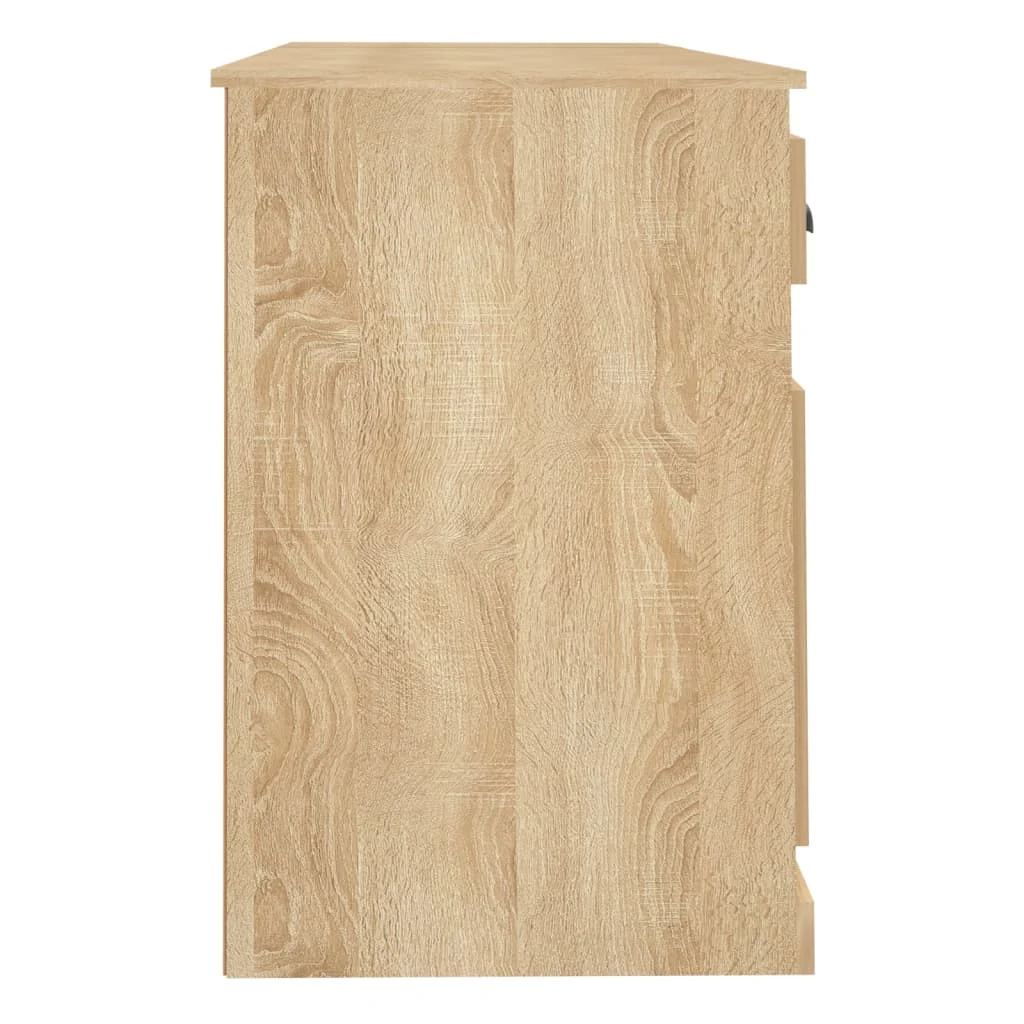 Bureau avec armoire 154,5 x 50 x 75 cm chêne sonoma bois d'ingénierie – vue de dos