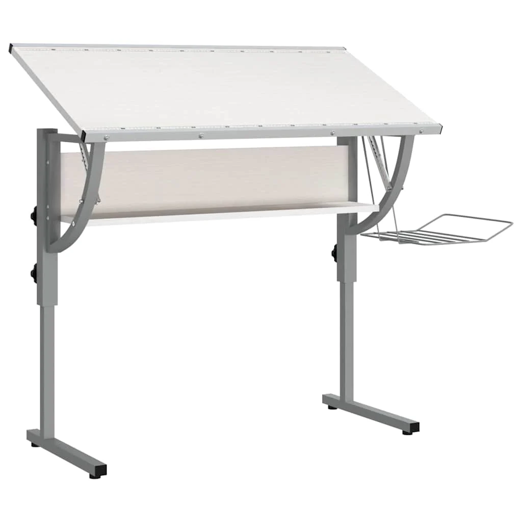 Bureau d'artisanat 110 x 53 x 87 cm blanc bois d'ingénierie – vue en situation