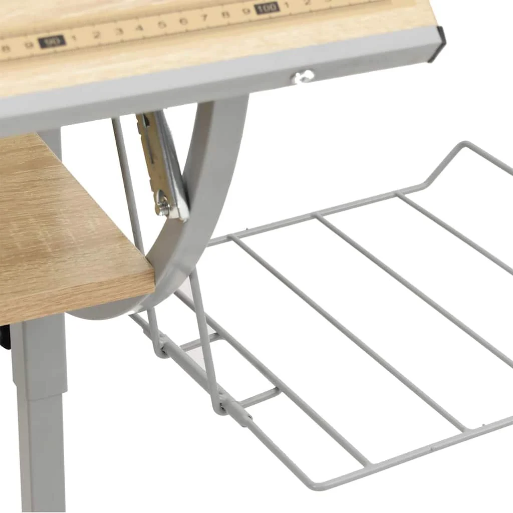 Bureau d'artisanat 110 x 53 x 87 cm chêne sonoma bois d'ingénierie – vue de dessus