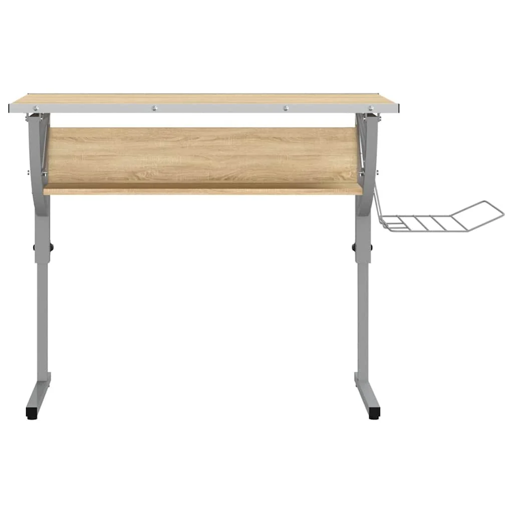 Bureau d'artisanat 110 x 53 x 87 cm chêne sonoma bois d'ingénierie – vue de détail