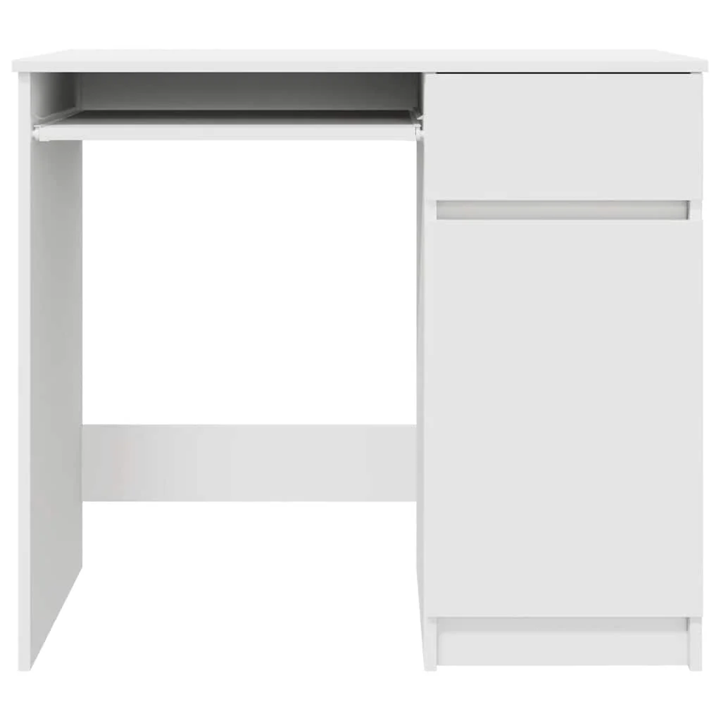 Bureau banc 86 x 49 x 76 cm blanc bois d'ingénierie – vue de dessus