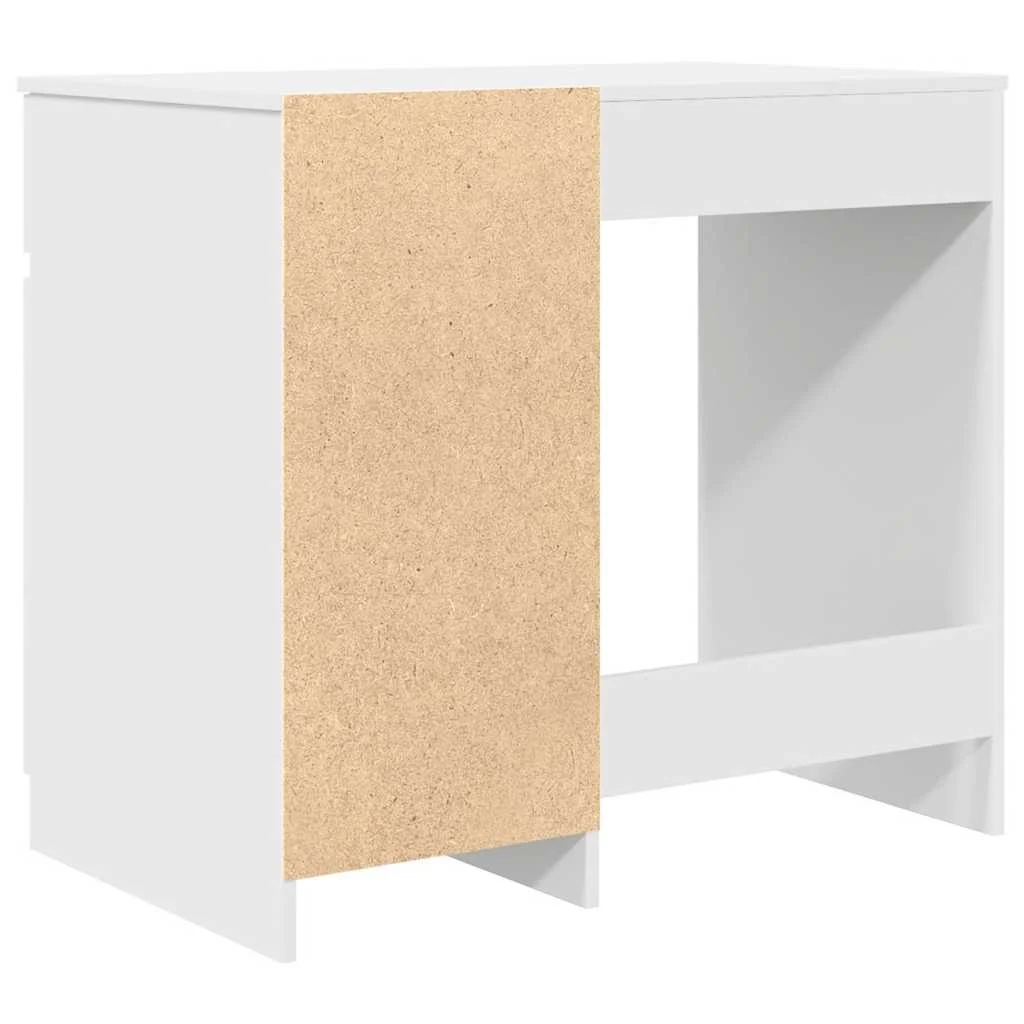 Bureau banc 86 x 49 x 76 cm blanc bois d'ingénierie – vue de dos