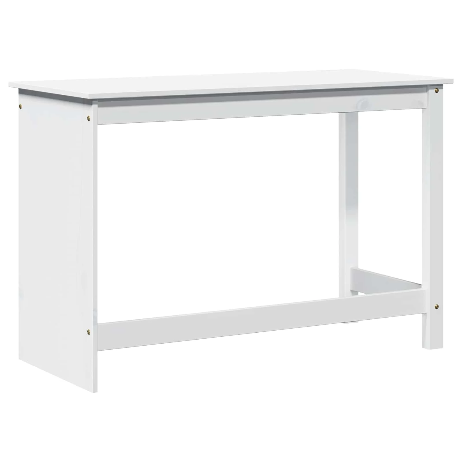 Bureau Bois 112 x 50 x 75 cm blanc bois massif de pin – vue de dos
