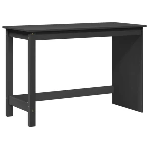 Bureau Bois 112 x 50 x 75 cm gris bois massif de pin – vue d’ensemble