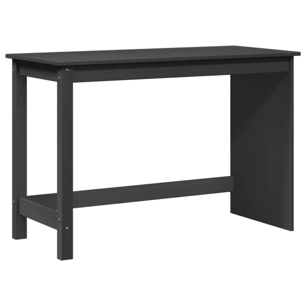 Bureau Bois 112 x 50 x 75 cm gris bois massif de pin – vue d’ensemble