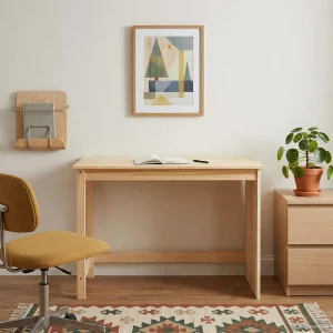 Bureau Bois 112 x 50 x 75 cm marron bois massif de pin – vue d’ensemble