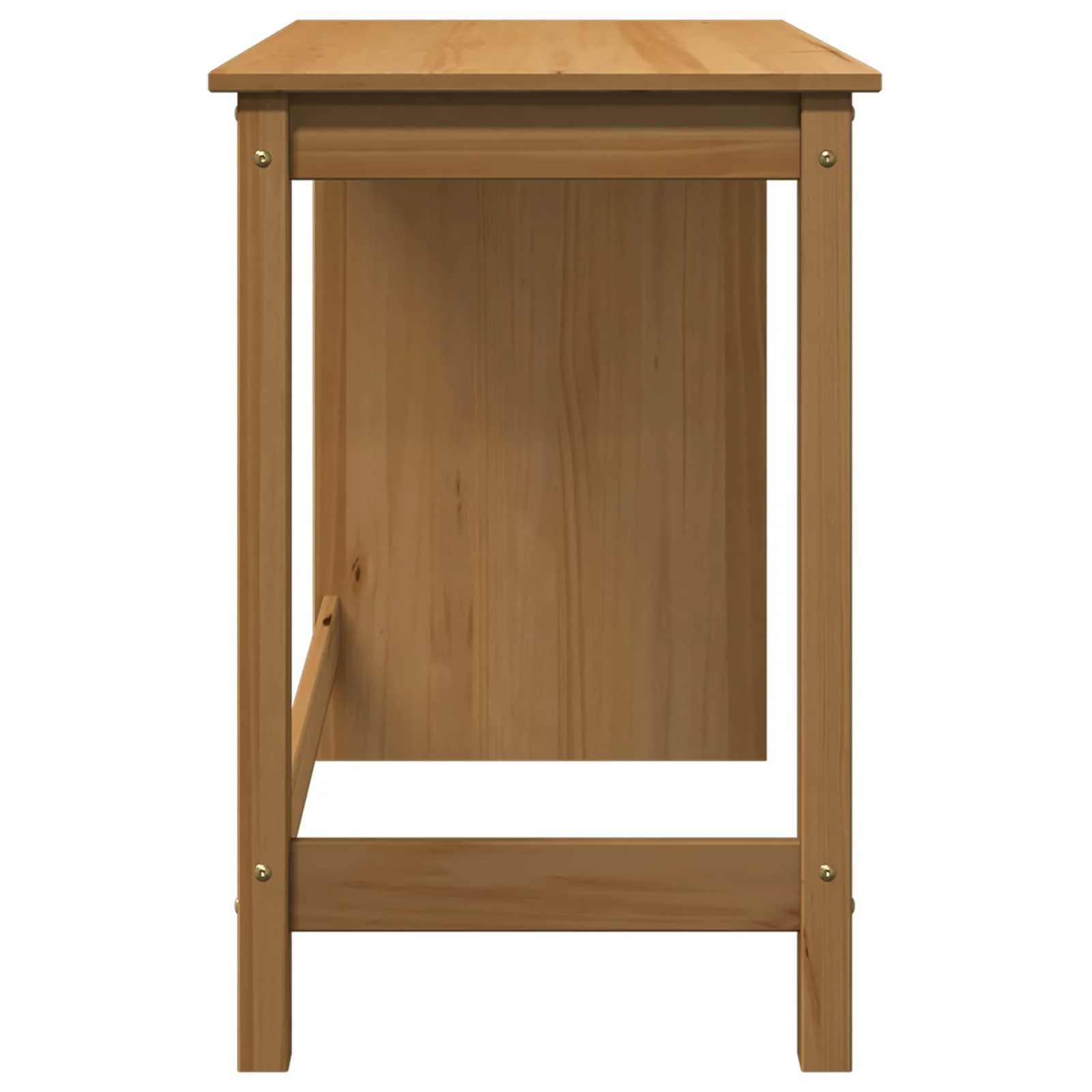 Bureau Bois 112 x 50 x 75 cm marron miel bois massif de pin – vue de dessus