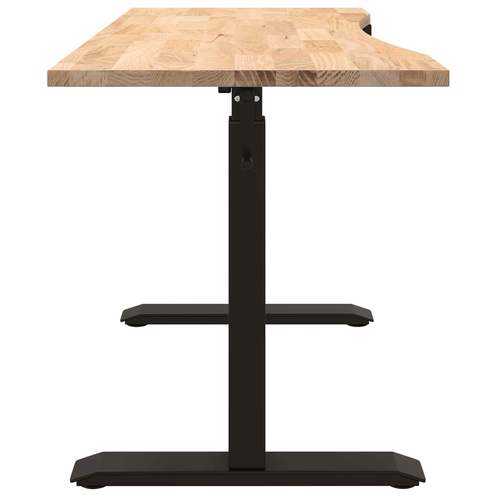 Bureau Bois 140 x 60 cm noir et naturel bois massif de chêne – vue en situation