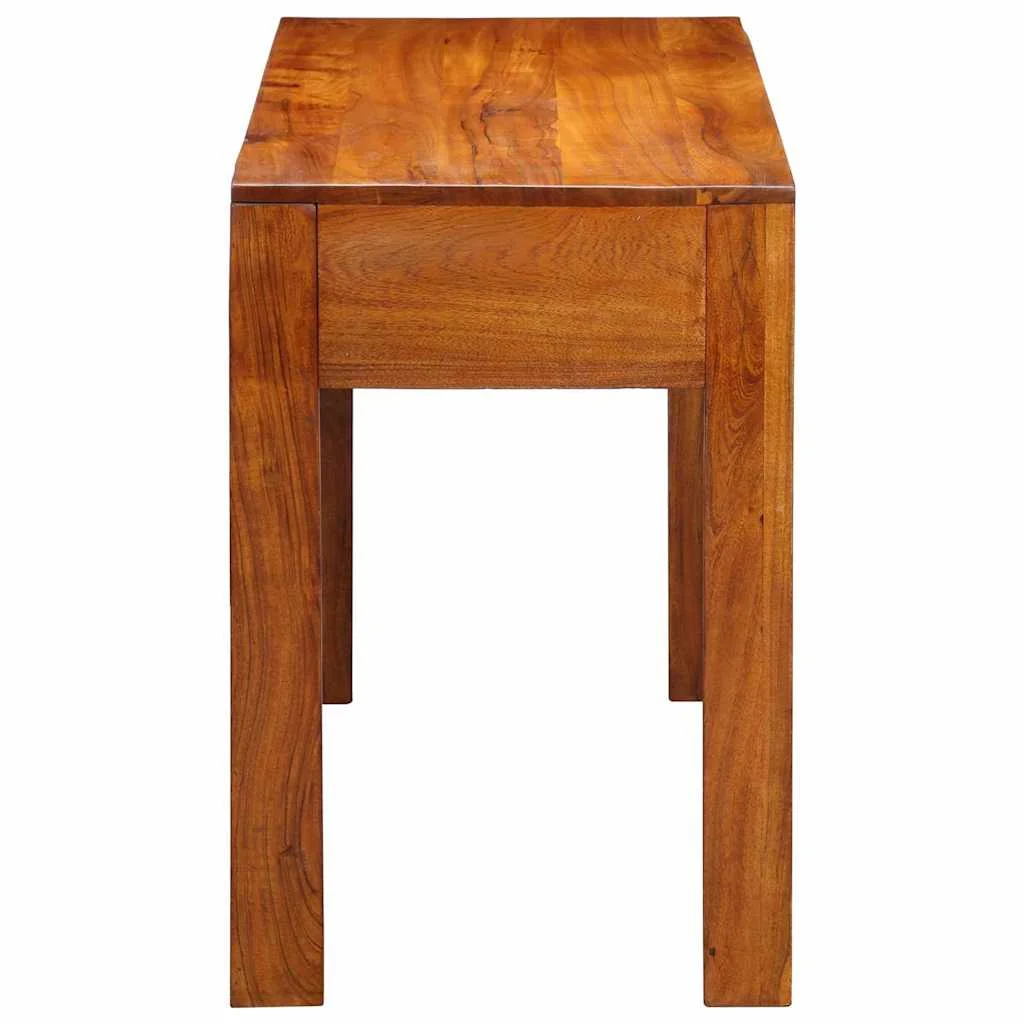 Bureau d'écriture 100 x 50 x 75 cm brun bois massif d'acacia – vue de dessus