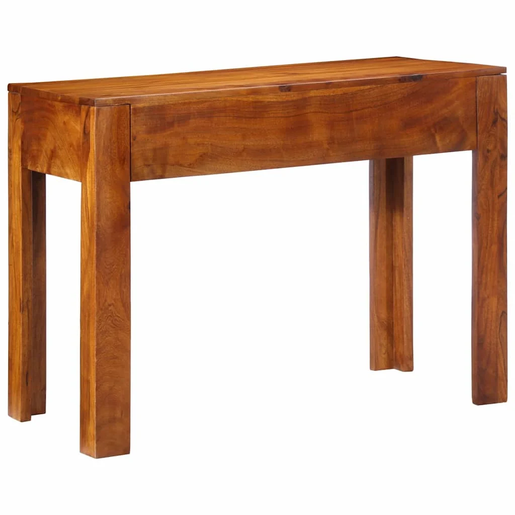 Bureau d'écriture 100 x 50 x 75 cm brun bois massif d'acacia – vue de dos