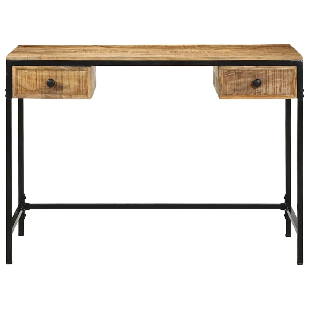 Bureau d'écriture 105 x 50 x 75 cm brun métal – vue de dessus