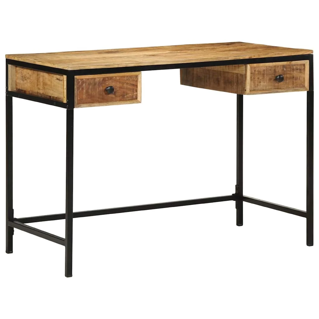 Bureau d'écriture 105 x 50 x 75 cm brun métal – vue de détail
