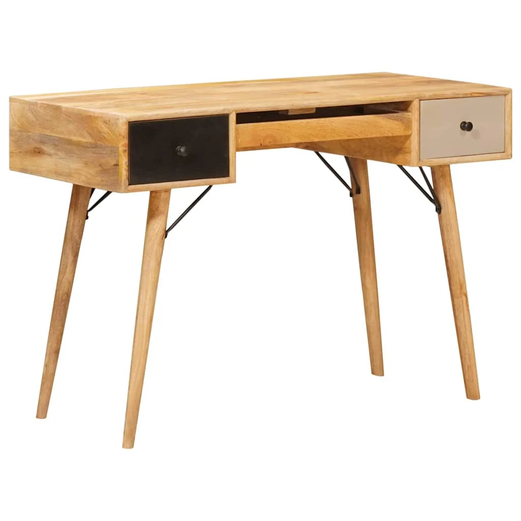 Bureau d'écriture 110 x 50 x 76 cm brun – vue de dessus