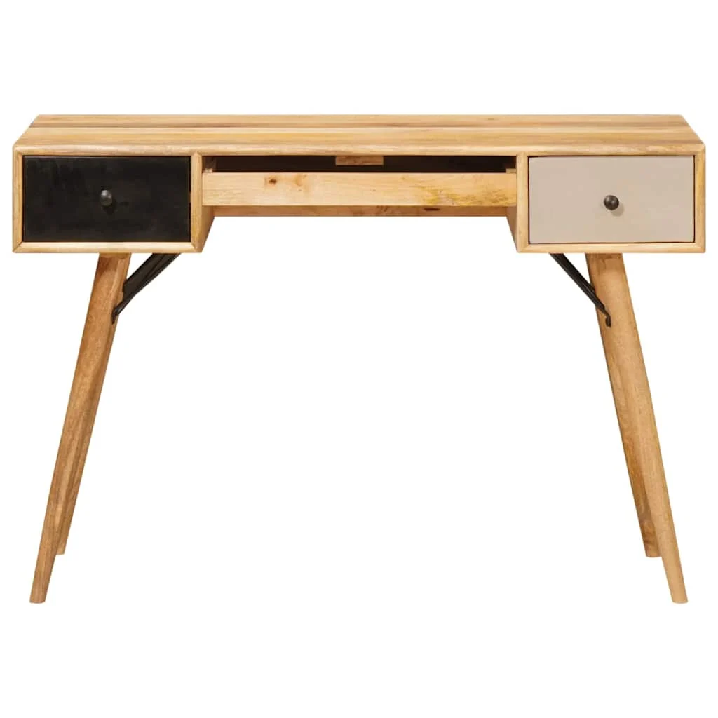 Bureau d'écriture 110 x 50 x 76 cm brun – vue de dos