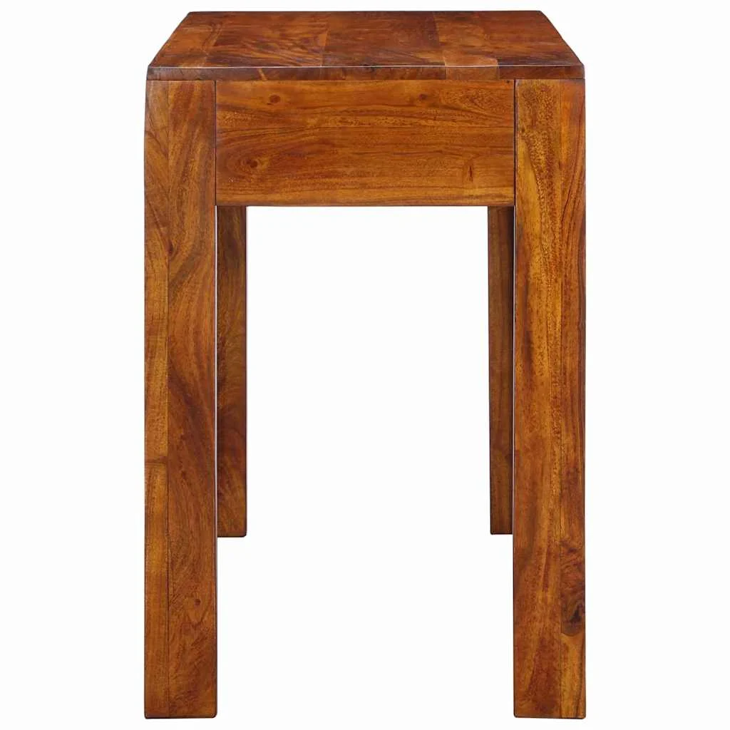 Bureau d'écriture avec tiroir 100 x 50 x 75 cm brun bois massif d'acacia – vue de dessus