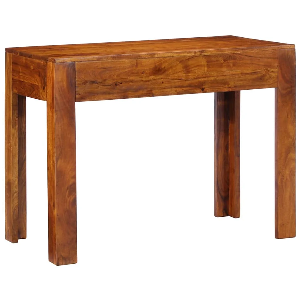 Bureau d'écriture avec tiroir 100 x 50 x 75 cm brun bois massif d'acacia – vue de dos