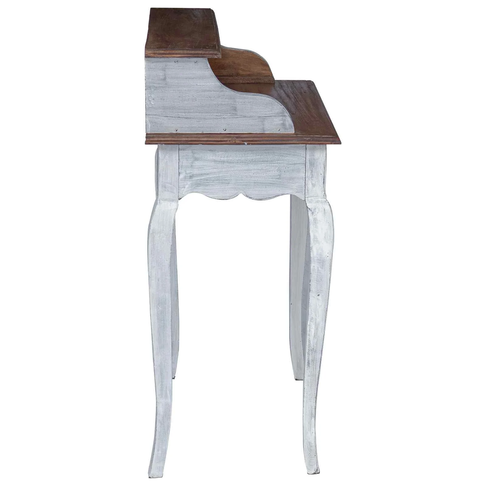 Bureau d'écriture avec tiroir 80 x 40 x 92 cm naturel bois massif d'acajou – vue de dos