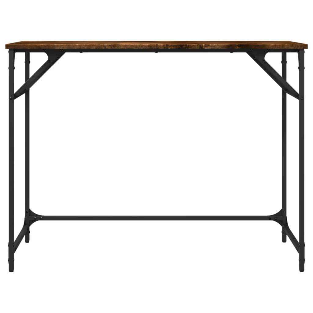 Bureau et enduit de poudre 100 x 45 x 76 cm chêne fumé bois d'ingénierie – vue en situation