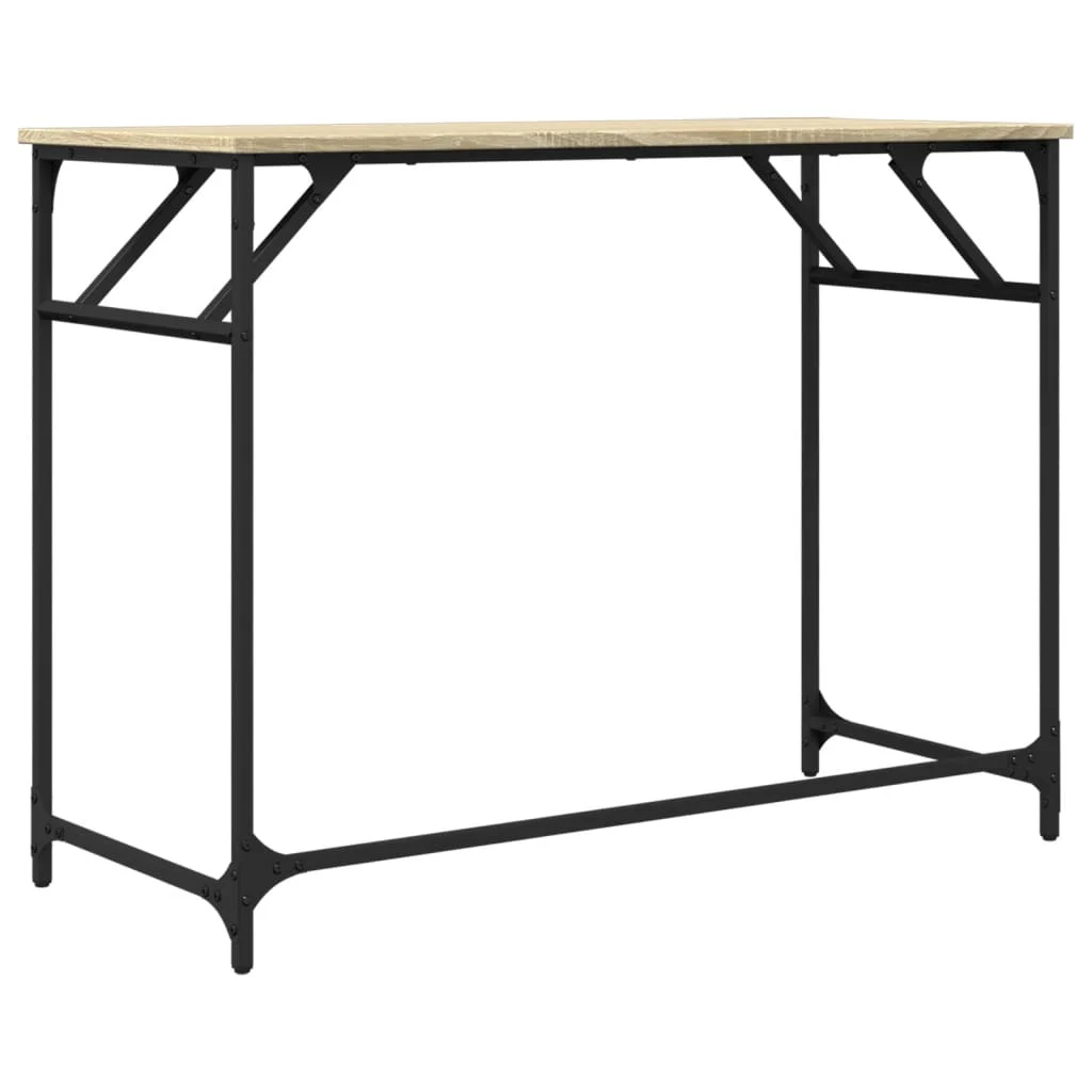 Bureau et enduit de poudre 100 x 45 x 76 cm chêne sonoma bois d'ingénierie – vue de dessus