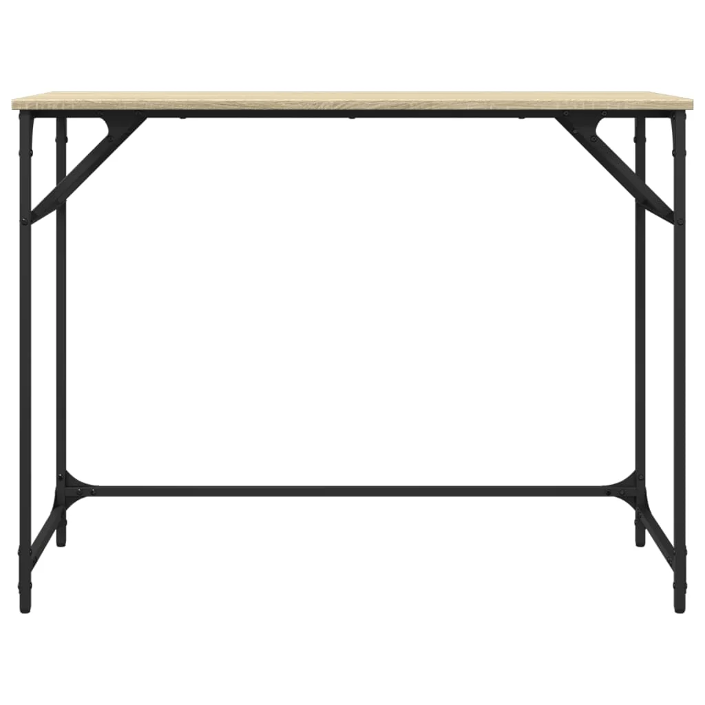 Bureau et enduit de poudre 100 x 45 x 76 cm chêne sonoma bois d'ingénierie – vue en situation