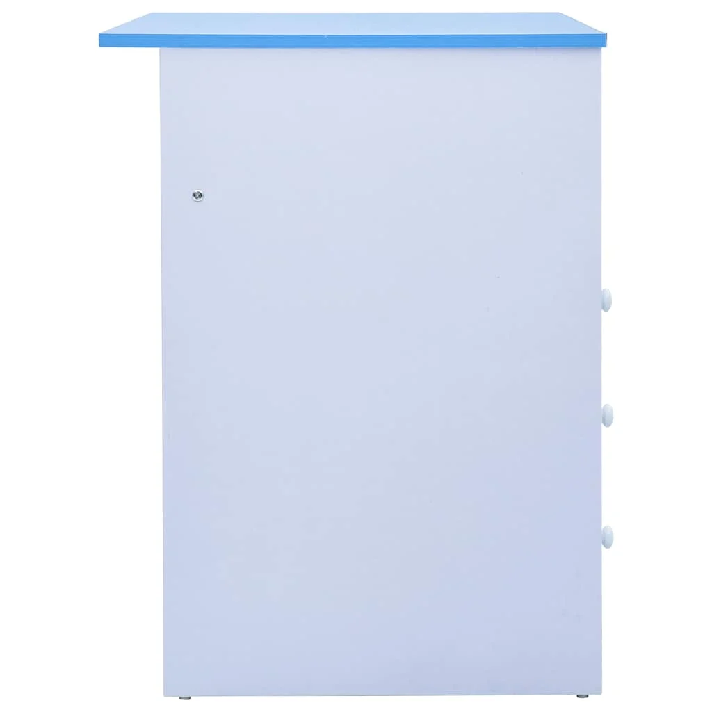 Bureau pour enfants Inclinable 100 x 55 x 87 cm bleu aggloméré – vue de dessus