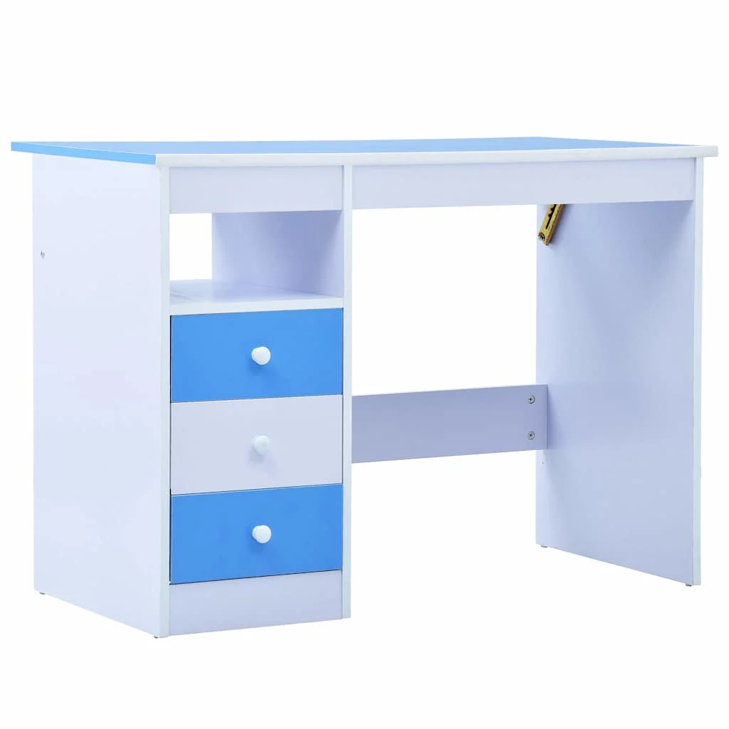 Bureau pour enfants Inclinable 100 x 55 x 87 cm bleu aggloméré – vue de côté