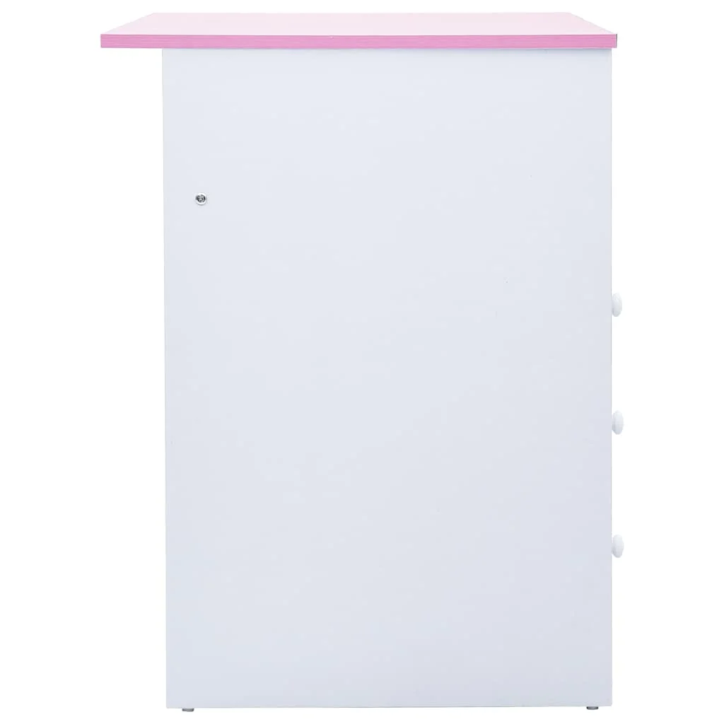Bureau pour enfants Inclinable 100 x 55 x 87 cm rose aggloméré – vue de dessus
