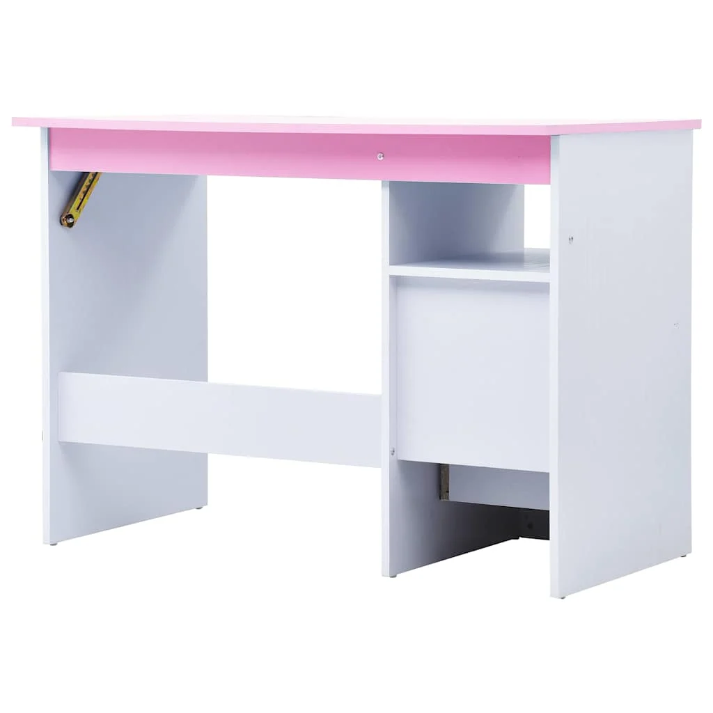 Bureau pour enfants Inclinable 100 x 55 x 87 cm rose aggloméré – vue de dos