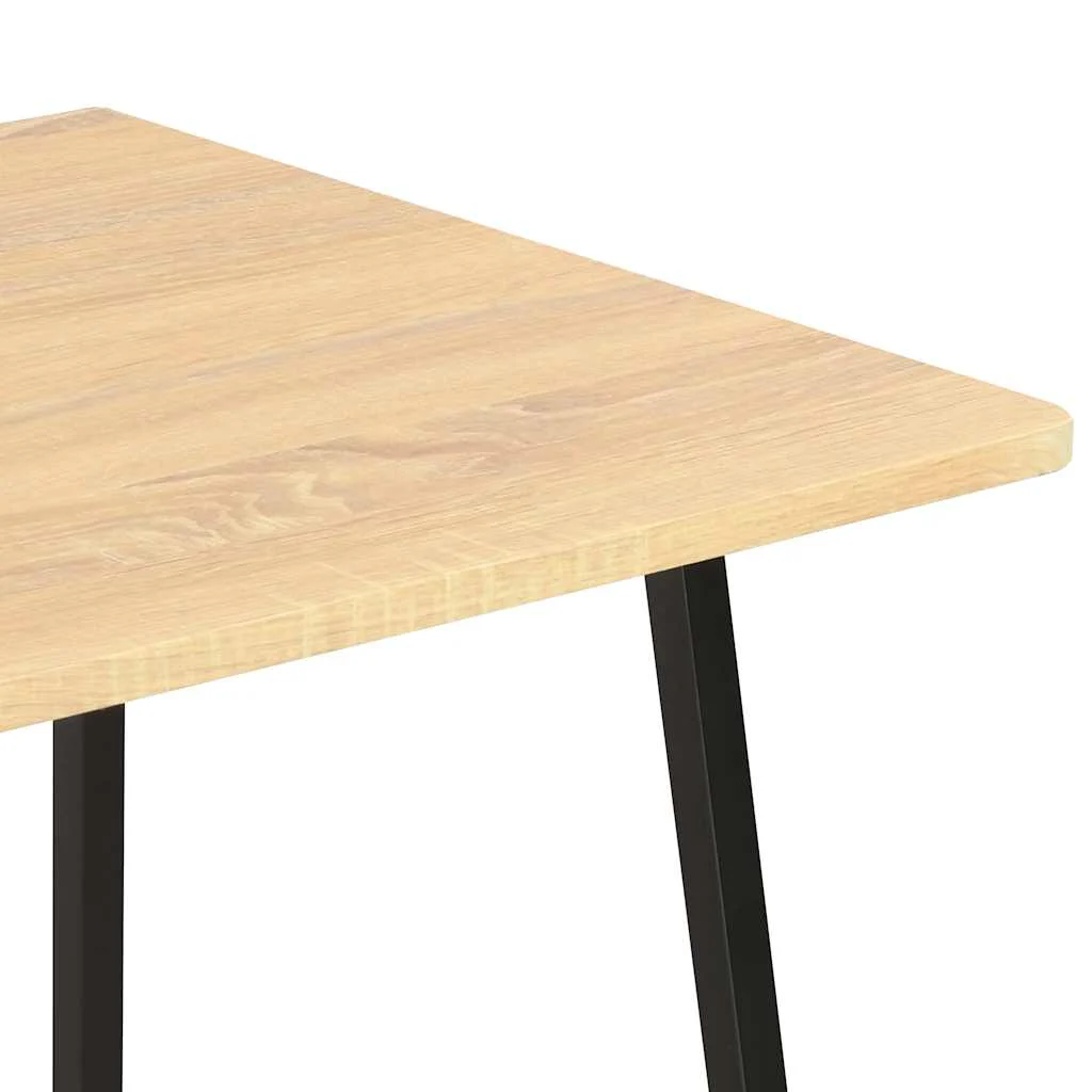 Bureau avec étagère 102 x 50 x 117 cm noir et chêne bois d'ingénierie – vue de dos