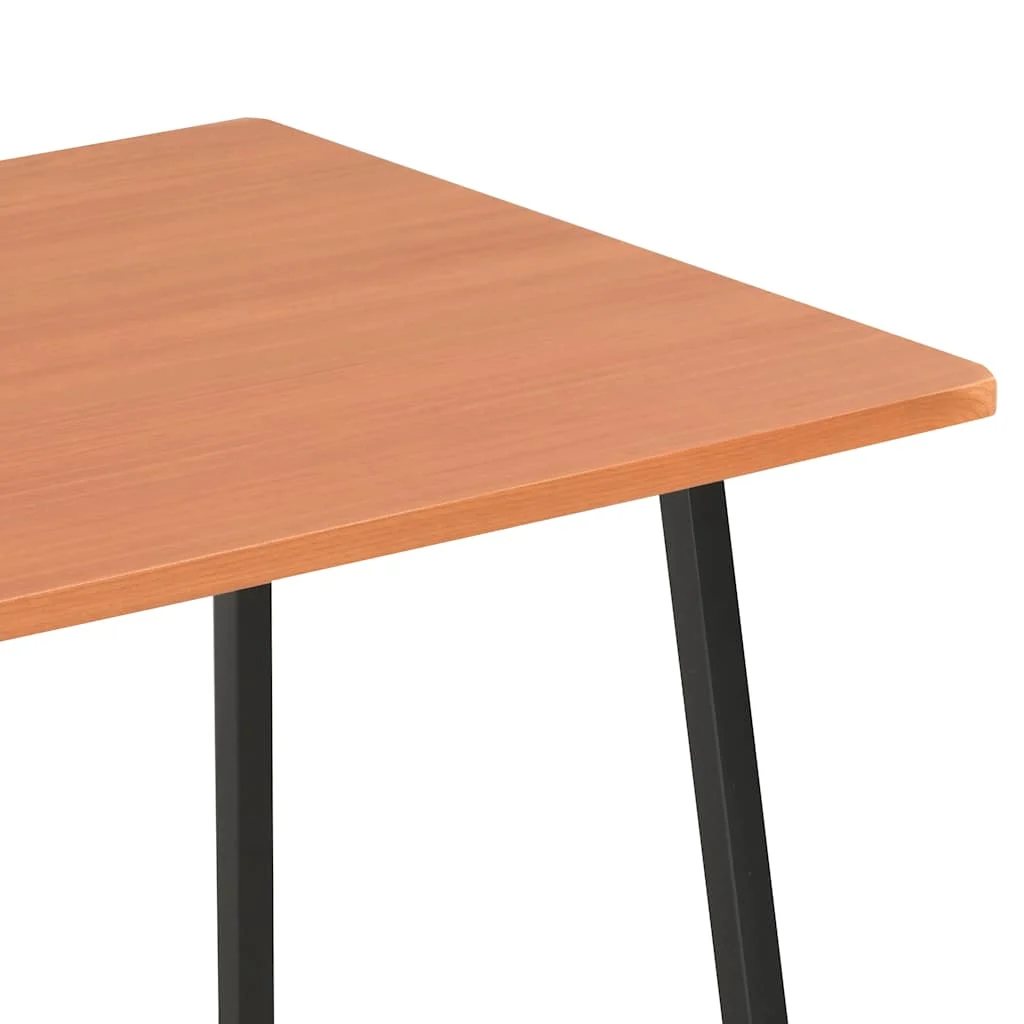 Bureau avec étagère 102 x 50 x 117 cm noir et marron bois d'ingénierie – vue de dos