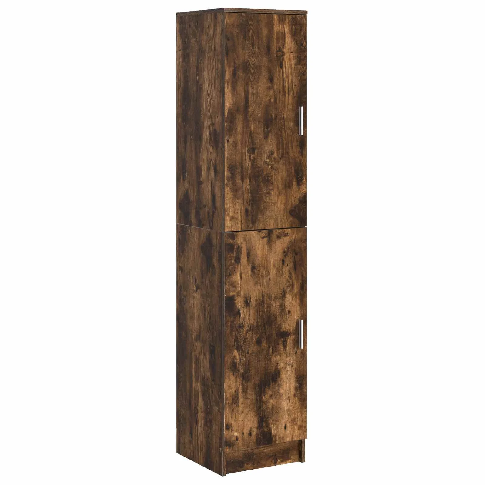 Bureau avec étagère avec stockage 2 pièces 113,5 x 39 x 168 cm chêne fumé – vue de dos