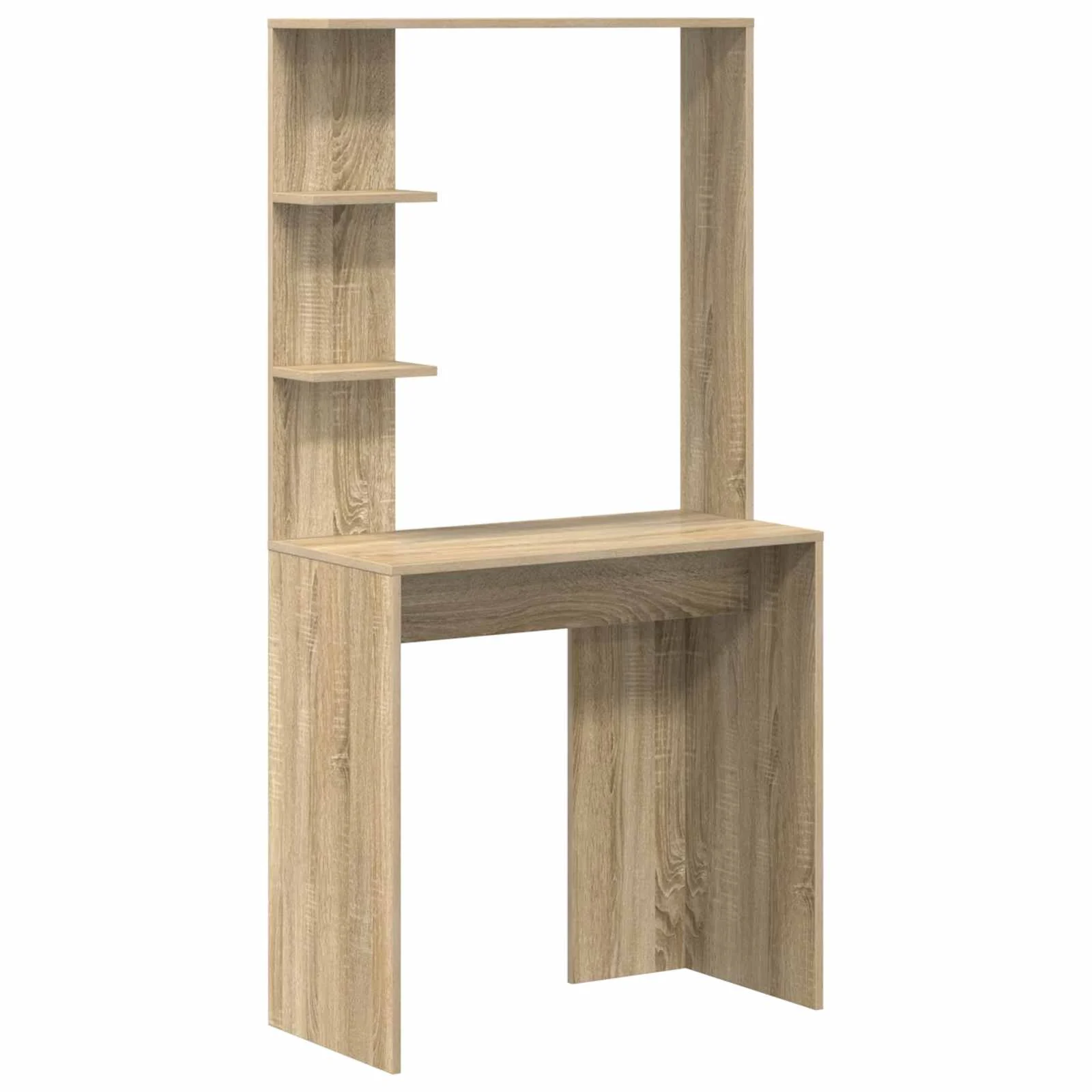 Bureau avec étagère avec stockage 2 pièces 113,5 x 39 x 168 cm chêne sonoma – vue de dessus