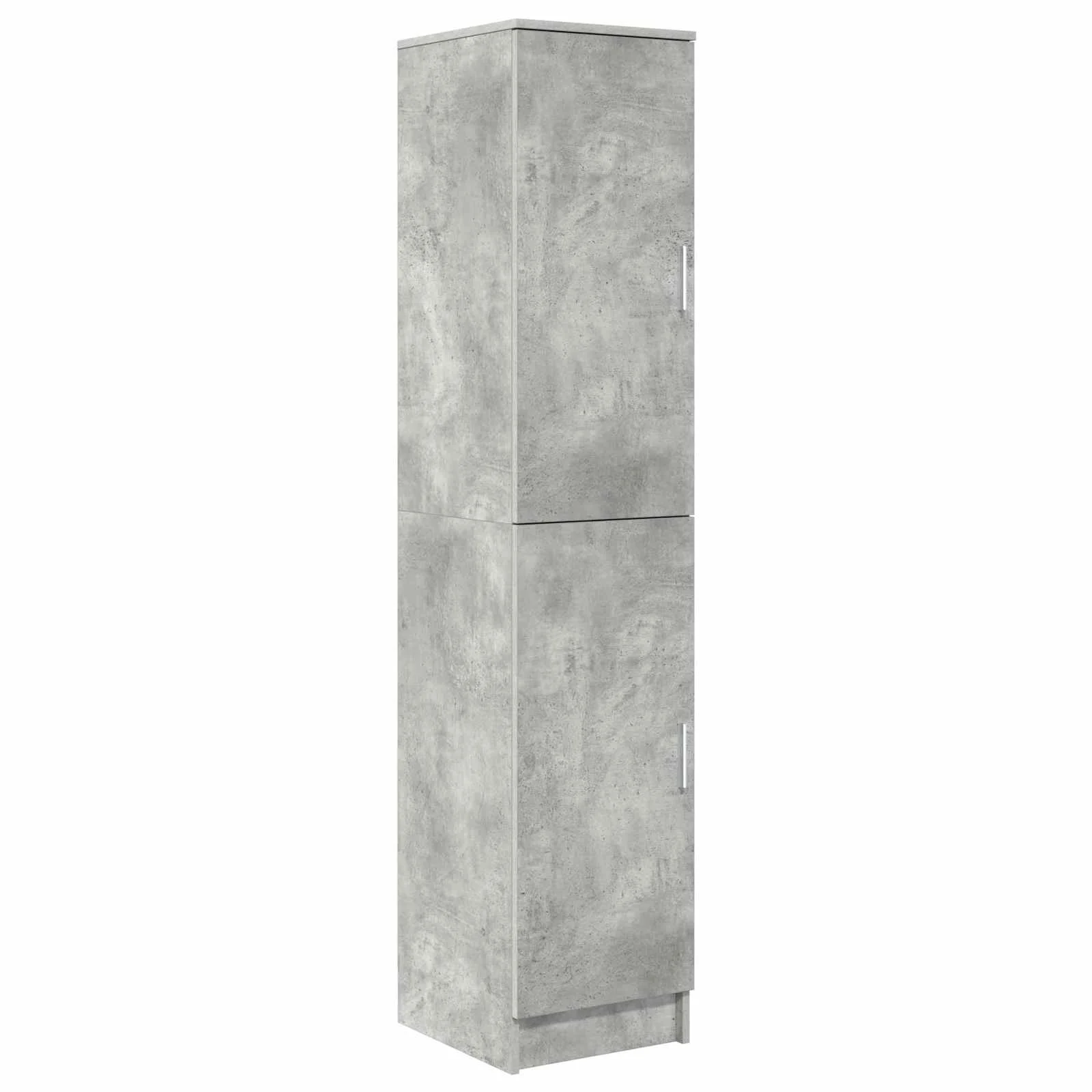 Bureau avec étagère avec stockage 2 pièces 113,5 x 39 x 168 cm gris béton – vue de dos