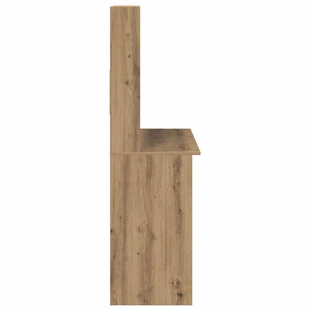 Bureau avec étagères 102 x 45 x 148 cm chêne artisanal bois d'ingénierie – vue en situation