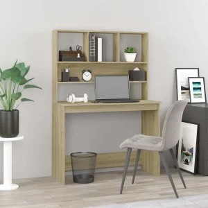 Bureau avec étagères 102 x 45 x 148 cm chêne sonoma bois d'ingénierie – vue d’ensemble