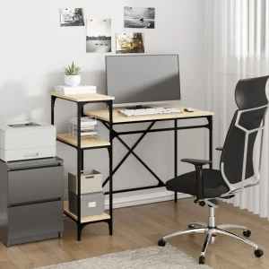 Bureau avec étagères 105 x 50 x 90 cm chêne sonoma bois d'ingénierie – vue d’ensemble