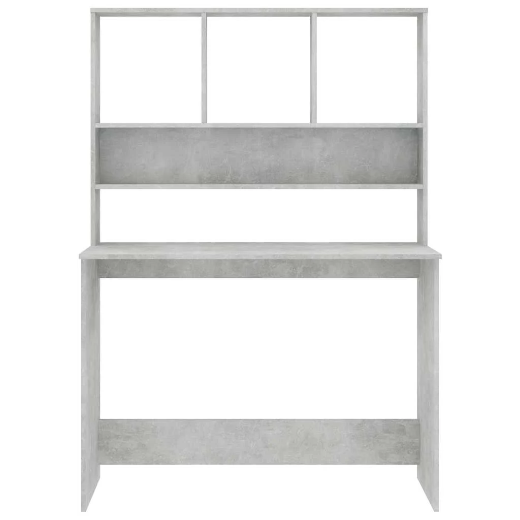 Bureau avec étagères 110 x 45 x 157 cm gris béton aggloméré – vue de détail