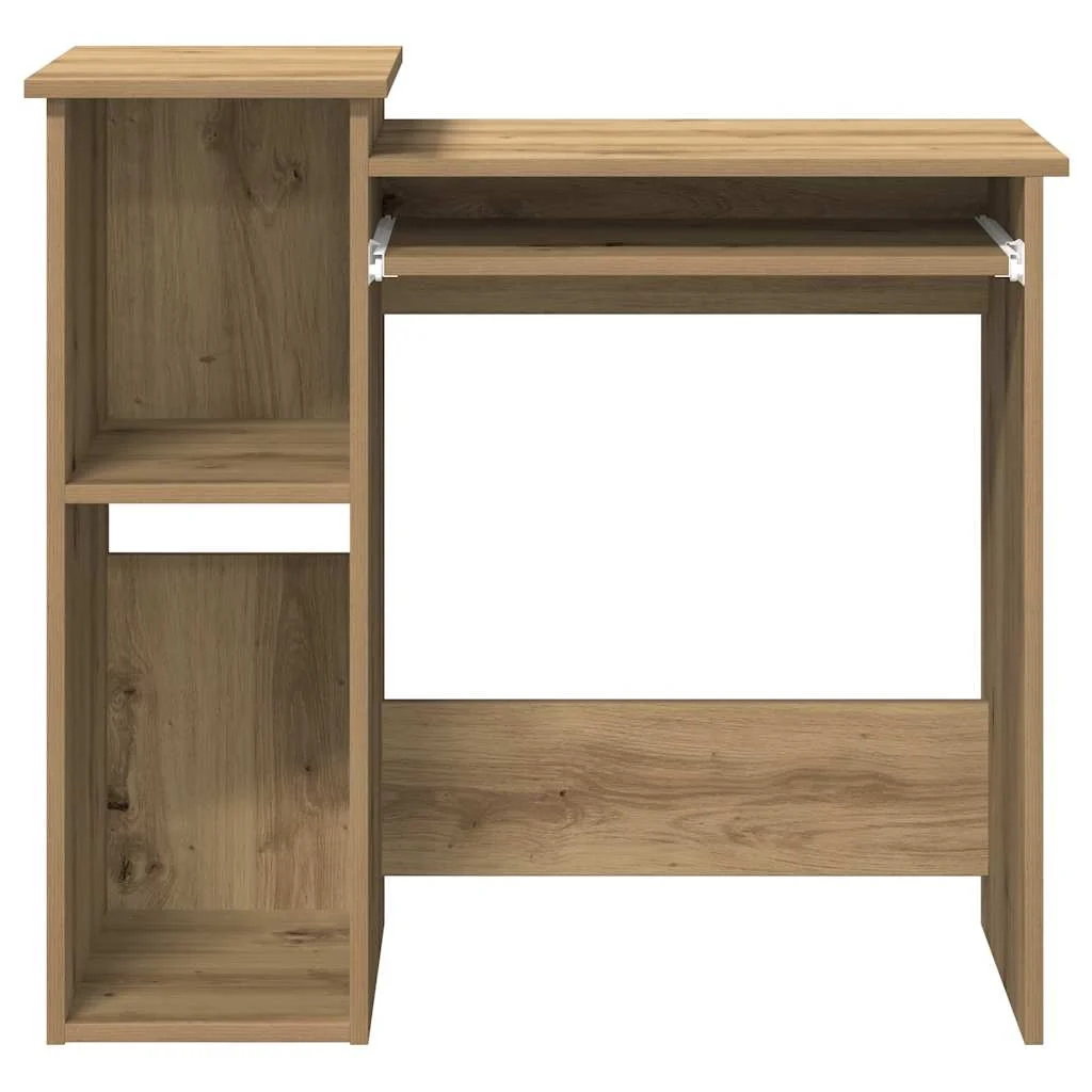 Bureau avec étagères 84 x 40 x 78 cm chêne artisanal bois d'ingénierie – vue de dessus