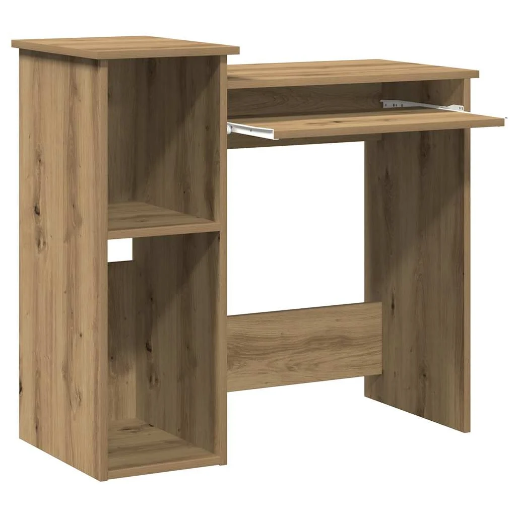 Bureau avec étagères 84 x 40 x 78 cm chêne artisanal bois d'ingénierie – vue en situation