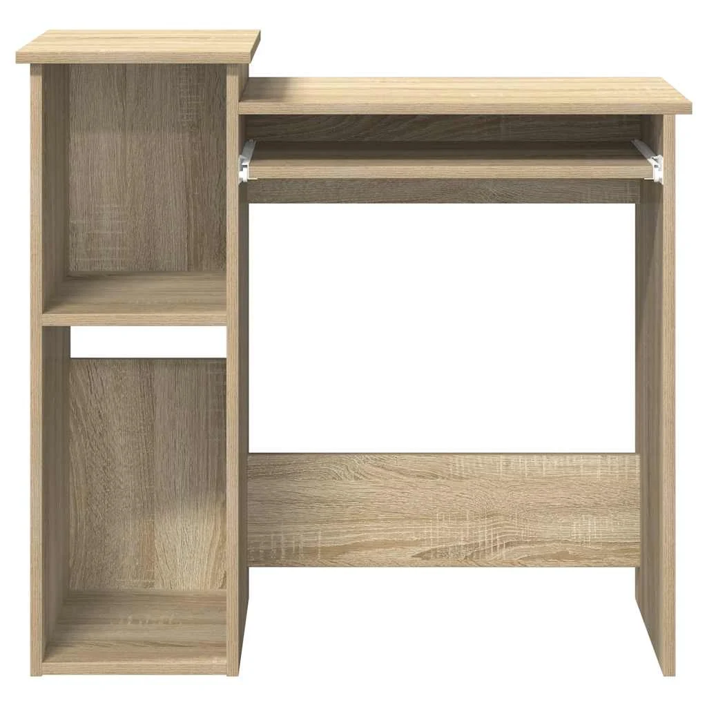 Bureau avec étagères 84 x 40 x 78 cm chêne sonoma bois d'ingénierie – vue de dessus