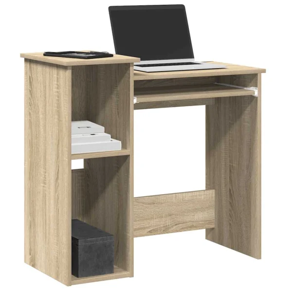 Bureau avec étagères 84 x 40 x 78 cm chêne sonoma bois d'ingénierie – vue d’ensemble