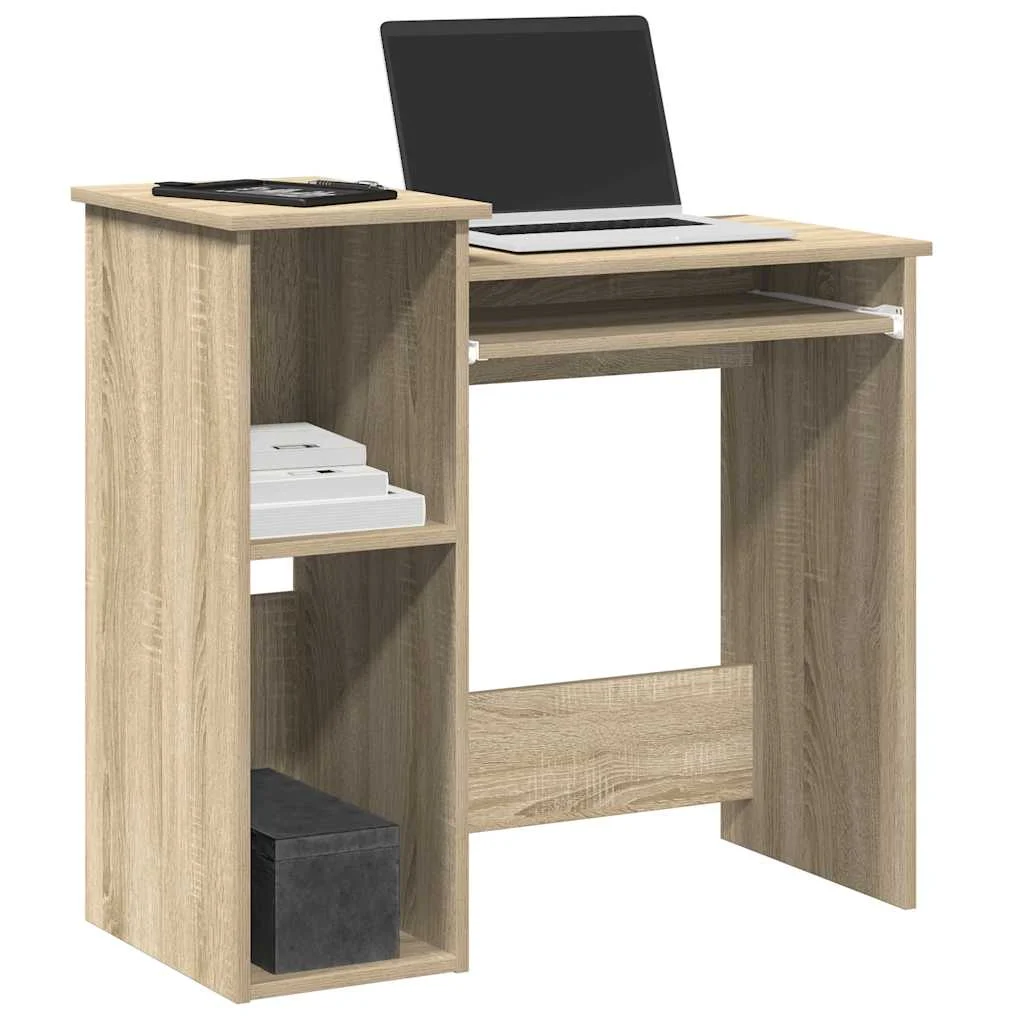 Bureau avec étagères 84 x 40 x 78 cm chêne sonoma bois d'ingénierie – vue d’ensemble
