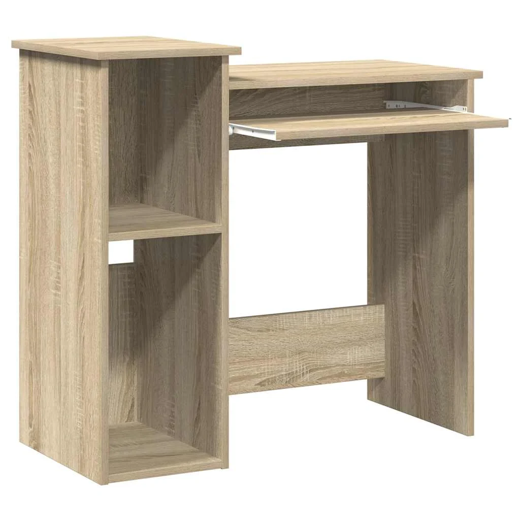 Bureau avec étagères 84 x 40 x 78 cm chêne sonoma bois d'ingénierie – vue en situation