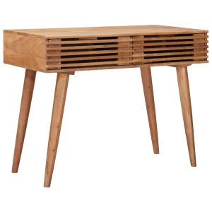 Bureau Fait Main Teck 100 x 48 x 76 cm brun bois massif d'acacia – vue d’ensemble