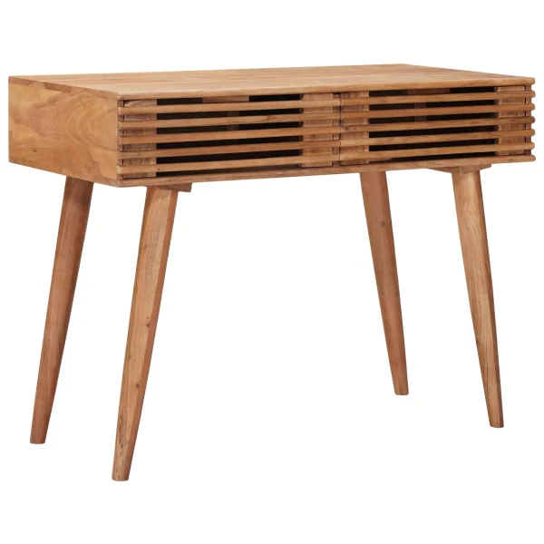 Bureau Fait Main Teck 100 x 48 x 76 cm brun bois massif d'acacia – vue d’ensemble
