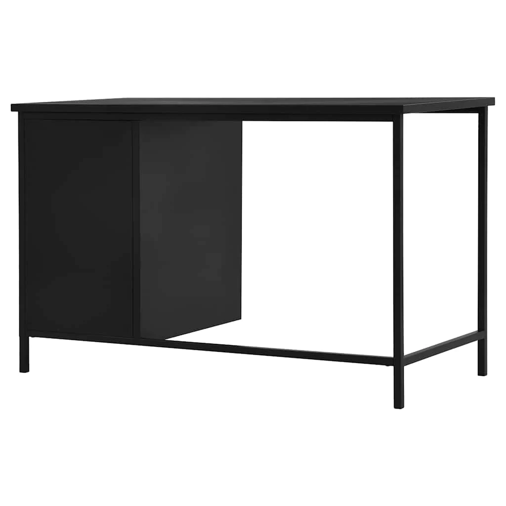 Bureau industriel avec tiroirs 120 x 55 x 75 cm noir acier – vue de détail