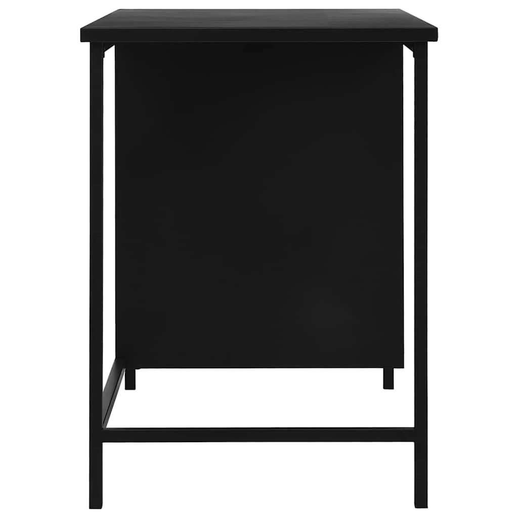 Bureau industriel avec tiroirs 120 x 55 x 75 cm noir acier – vue en situation