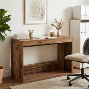 Bureau de lit 100 x 45 x 75 cm bois ancien bois d'ingénierie – vue d’ensemble