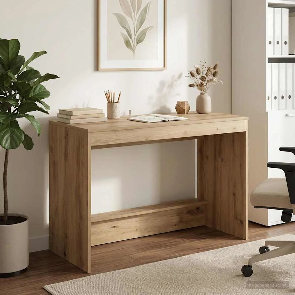 Bureau de lit 100 x 45 x 75 cm chêne artisanal bois d'ingénierie – vue en situation